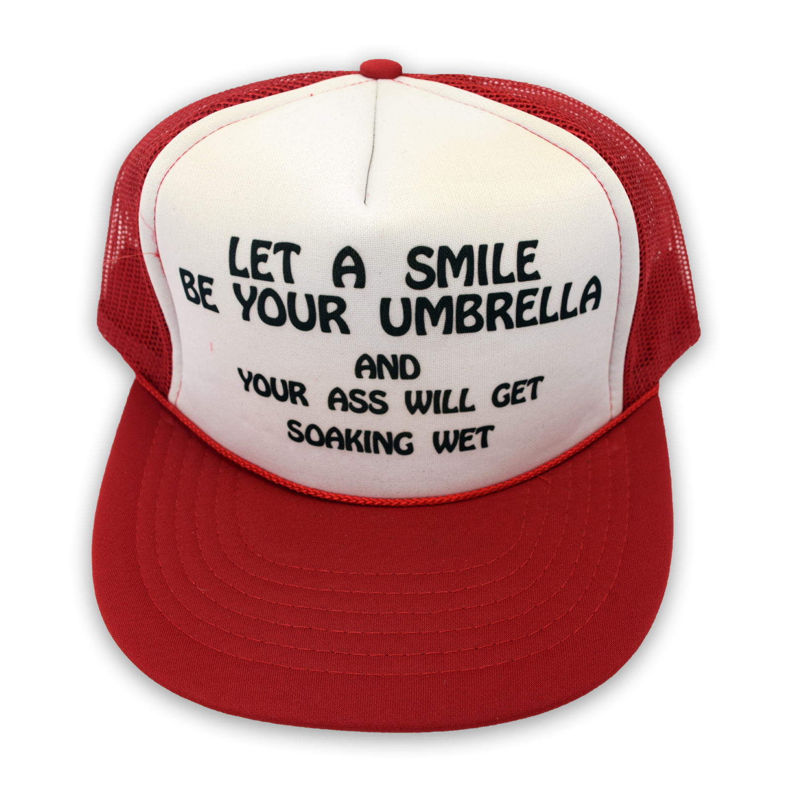 Vintage 1990s "Let A Smile Be Your Umbrella" Trucker Hat