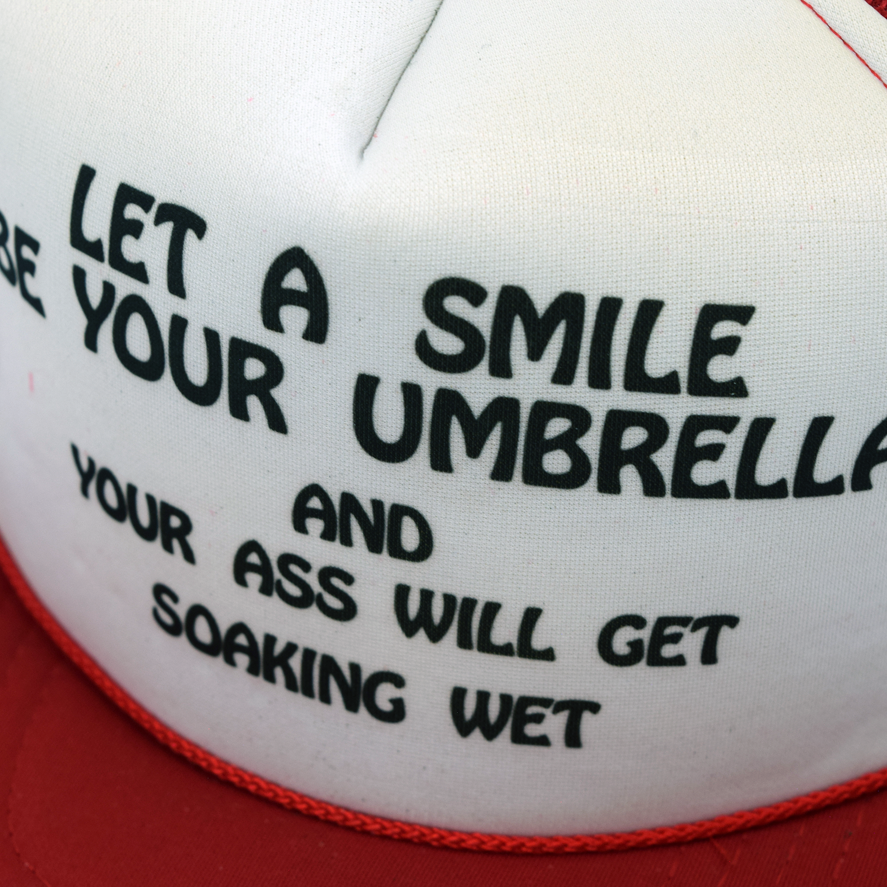 Vintage 1990s "Let A Smile Be Your Umbrella" Trucker Hat