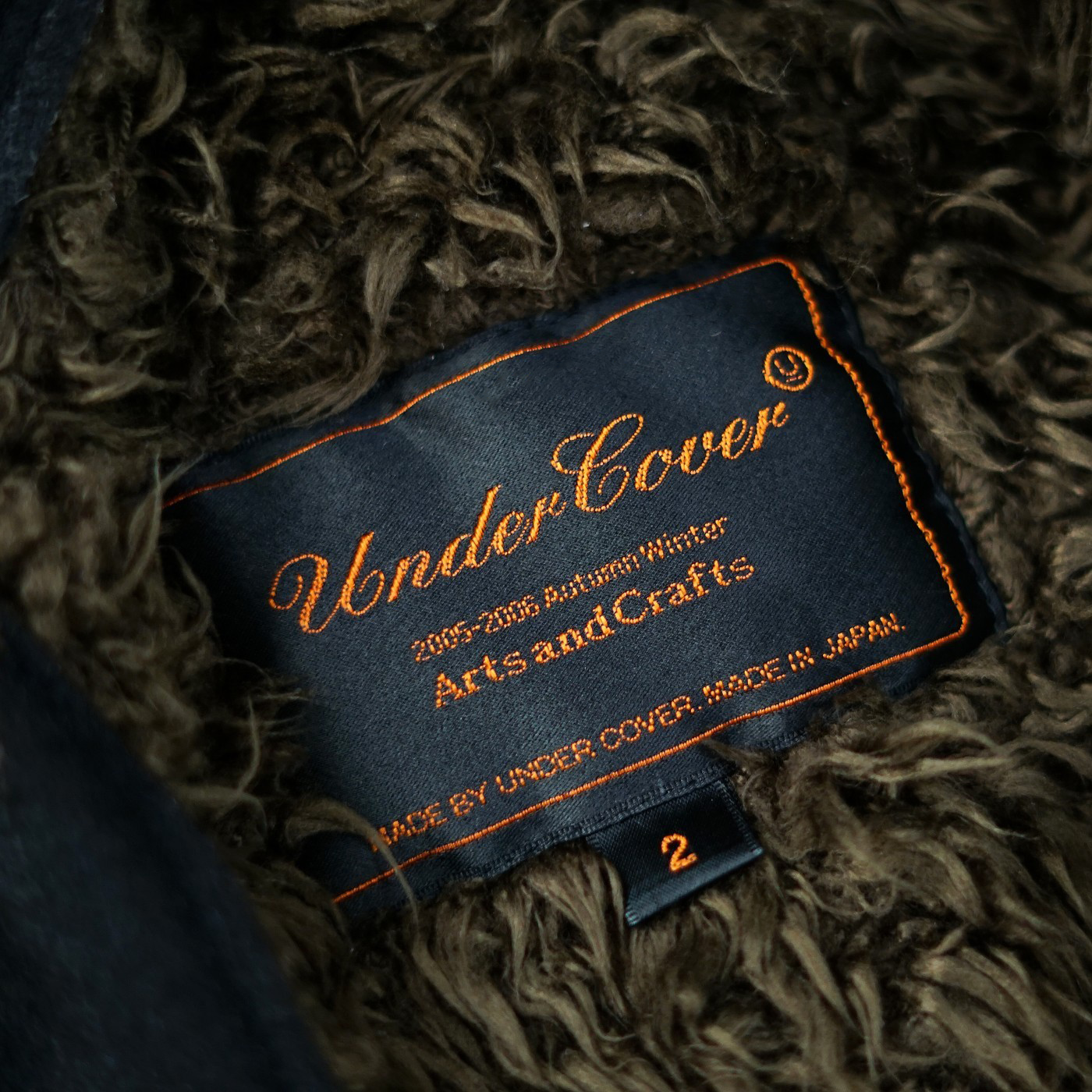 Undercover AW05 Arts and Crafts Laser Cut Design Boa Fur Jacket