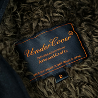 Undercover AW05 Arts and Crafts Laser Cut Design Boa Fur Jacket