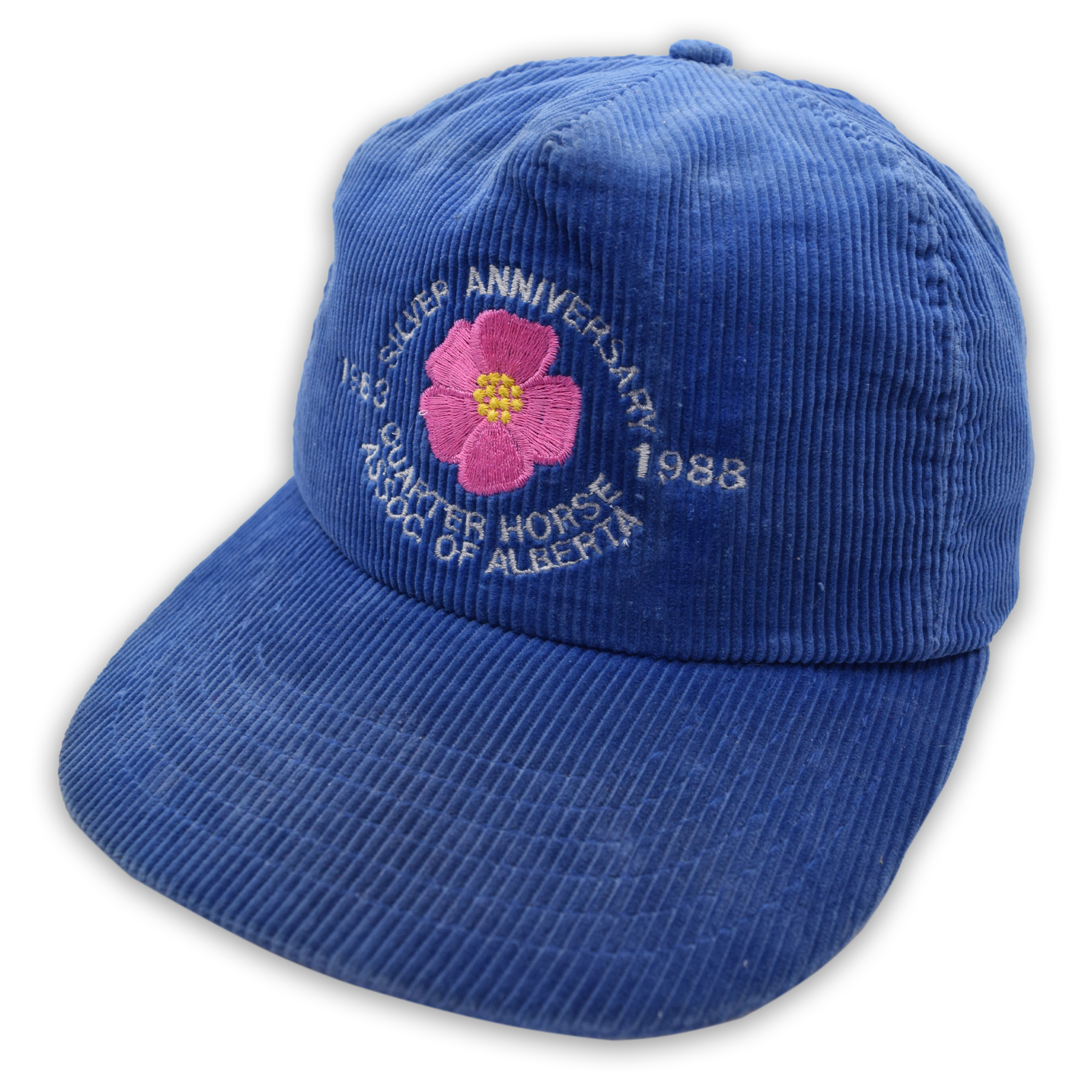 Vintage 1983 Corduroy Embroidered Alberta Trucker Hat