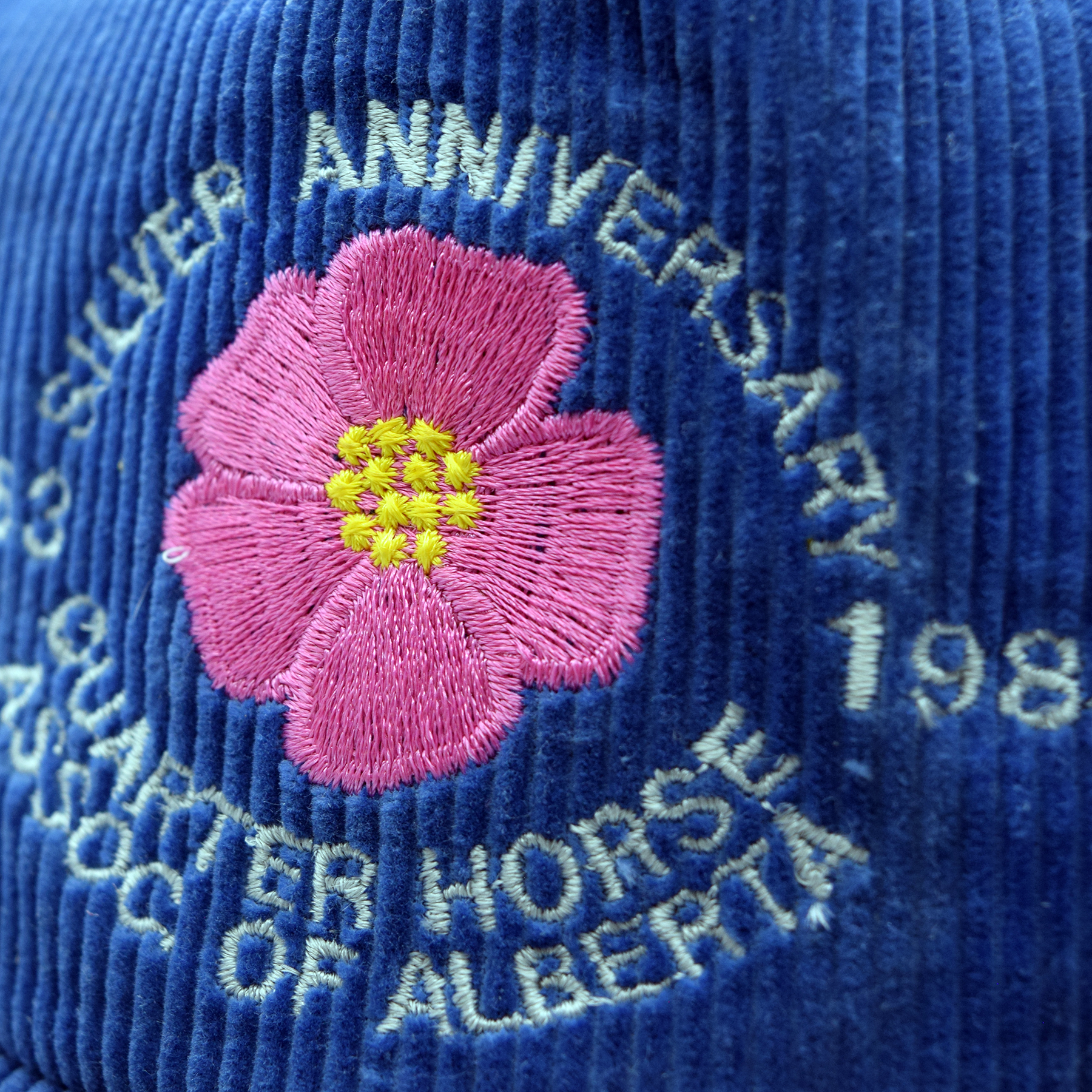 Vintage 1983 Corduroy Embroidered Alberta Trucker Hat