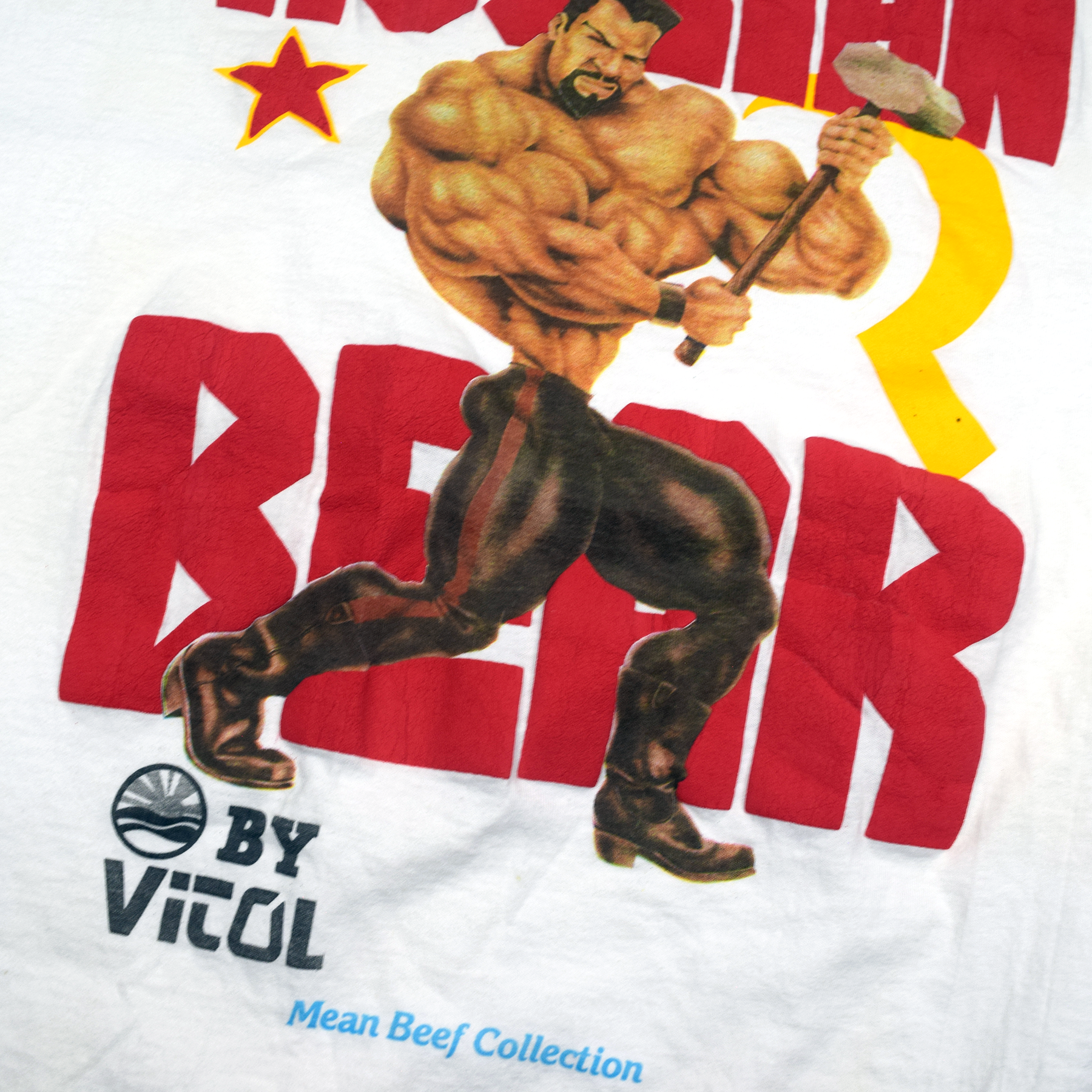 Vintage 1990s Russian Bear Soviet Powerlifter Tee
