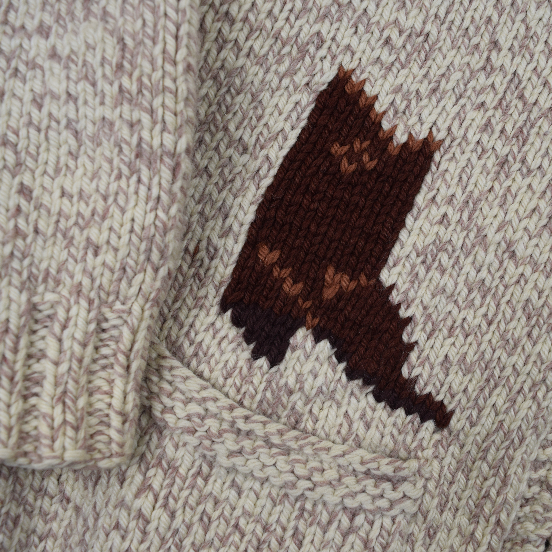 Vintage 1950s Cowboy Cowichan Handwoven Sweater