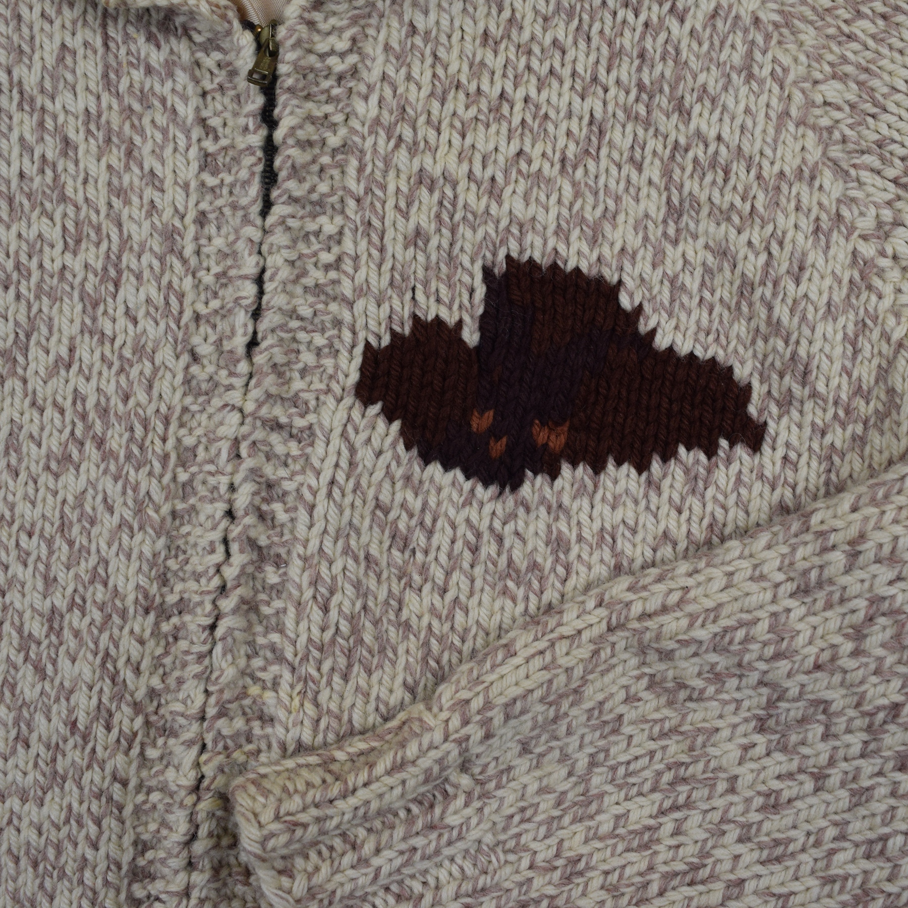 Vintage 1950s Cowboy Cowichan Handwoven Sweater