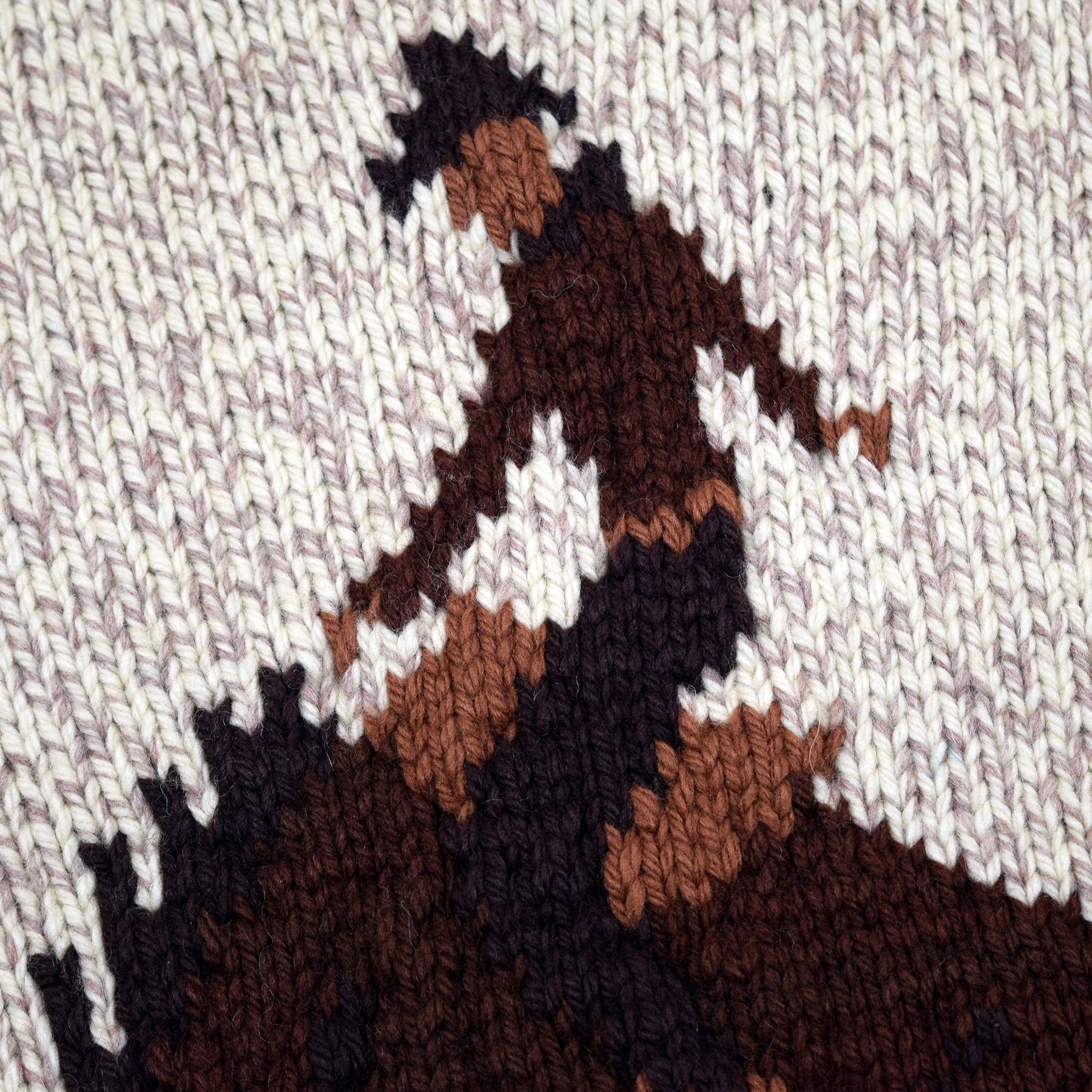 Vintage 1950s Cowboy Cowichan Handwoven Sweater