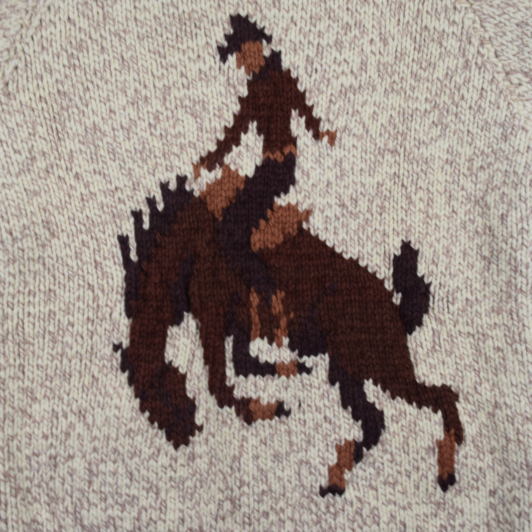 Vintage 1950s Cowboy Cowichan Handwoven Sweater