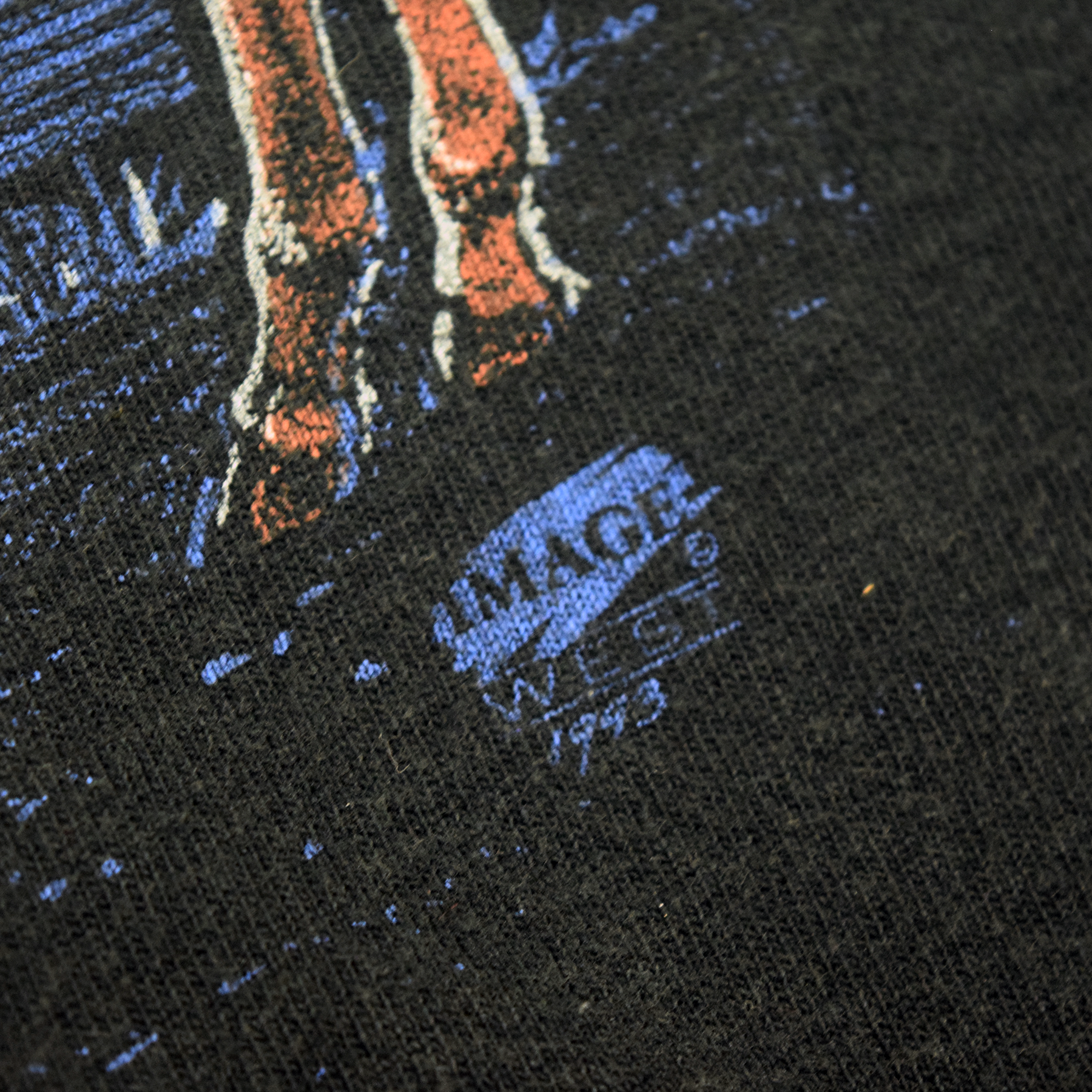 Vintage 1993 Wyoming Cowboy Camp Nature Scene Tee