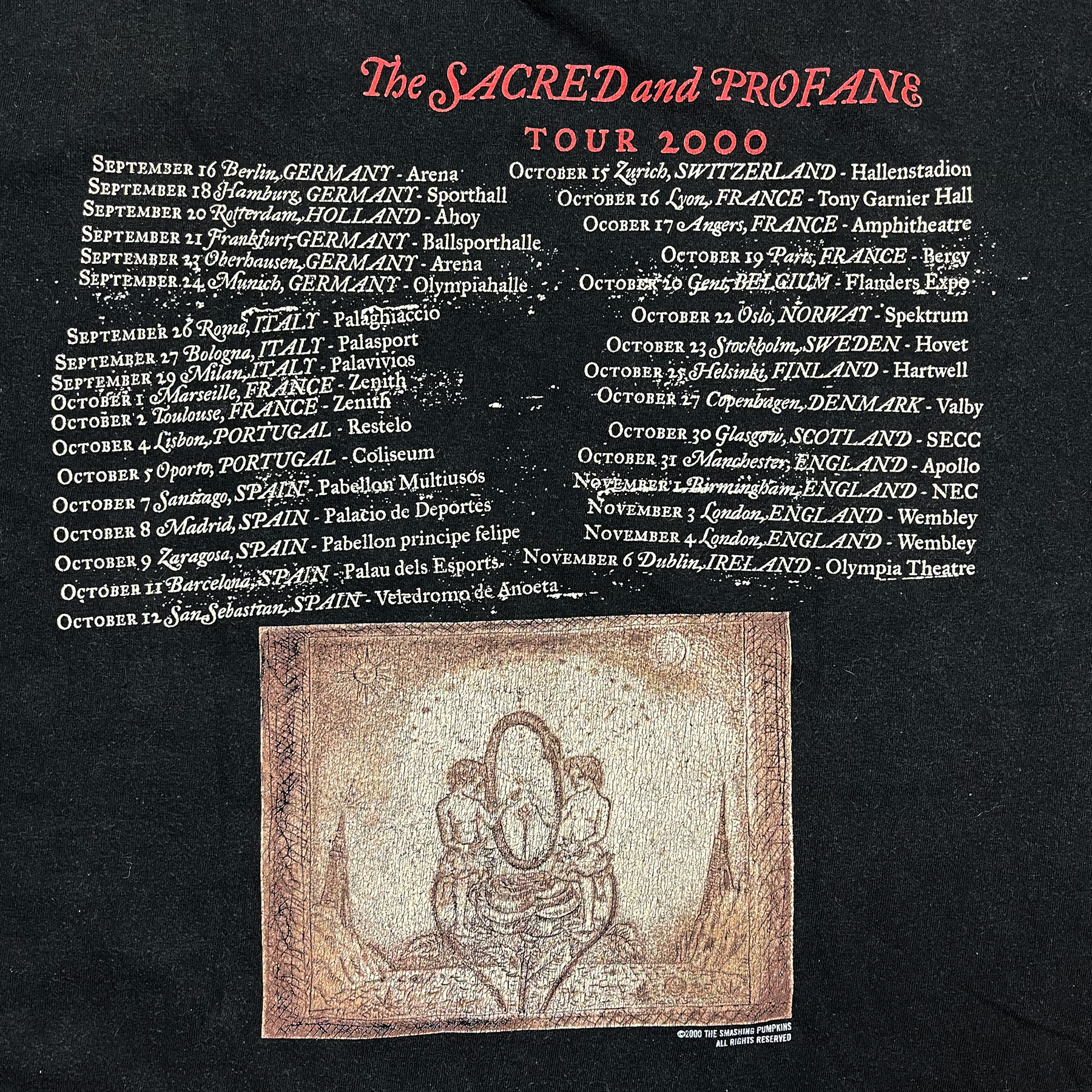 Vintage 2000 The Smashing Pumpkins Machina Euro Tour Tee