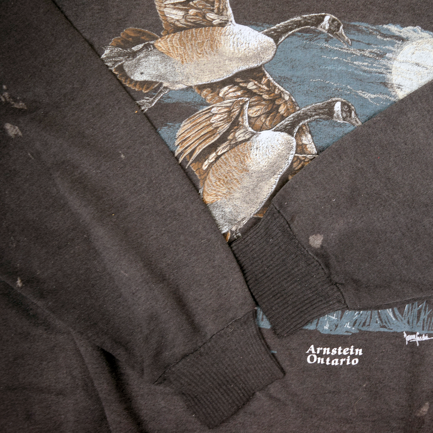 Vintage 1990 Canadian Geese Harlequin Crewneck