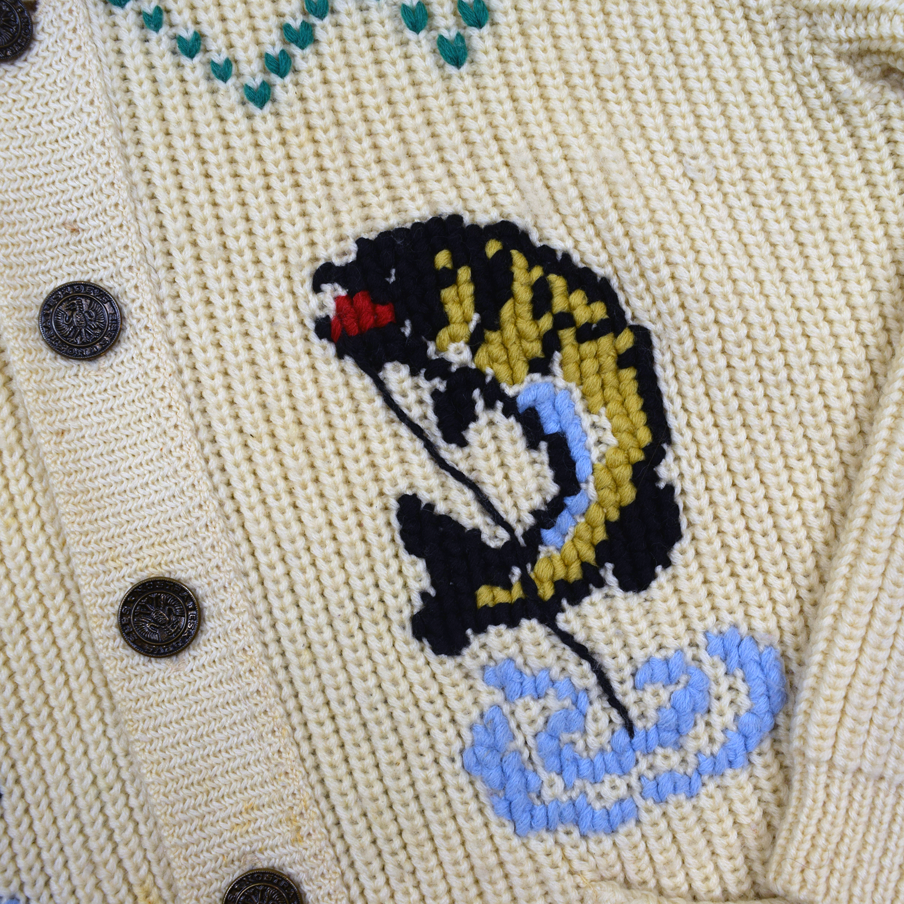 Vintage 1960s Fishing Knit Cowichan Sweater