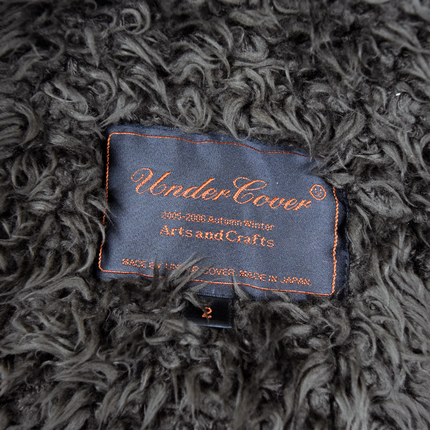 Undercover AW05 Arts and Crafts Laser Cut Design Boa Fur Jacket