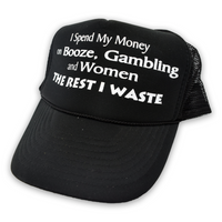 Vintage 1990s Booze, Gambling, & Women Trucker Hat