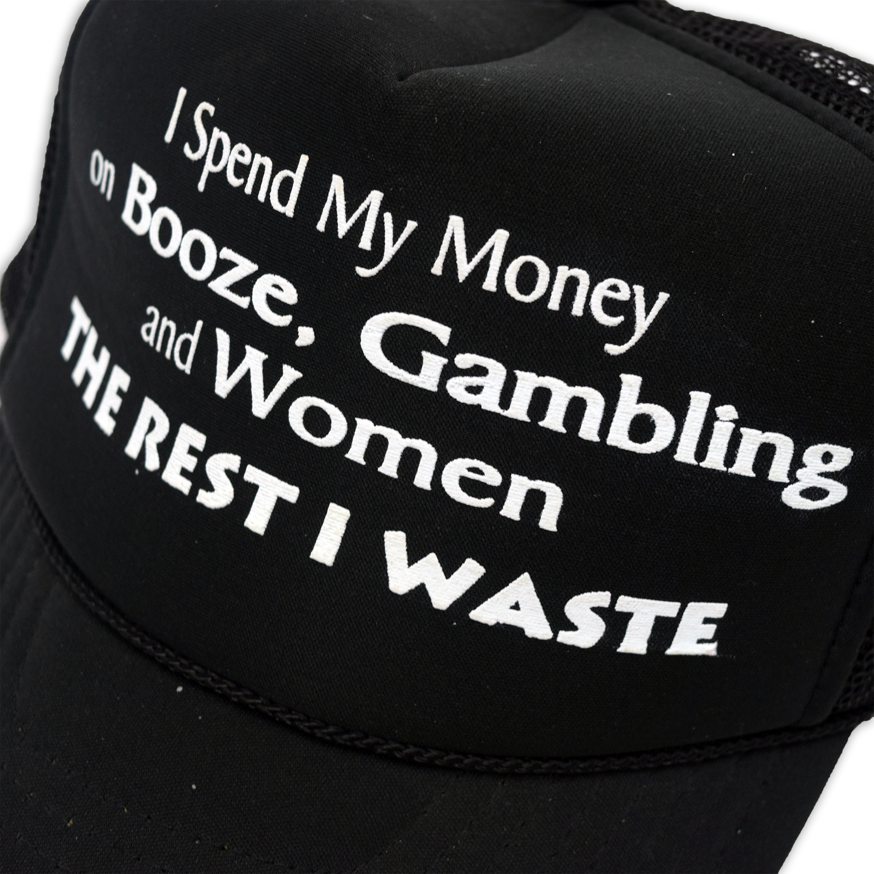 Vintage 1990s Booze, Gambling, & Women Trucker Hat