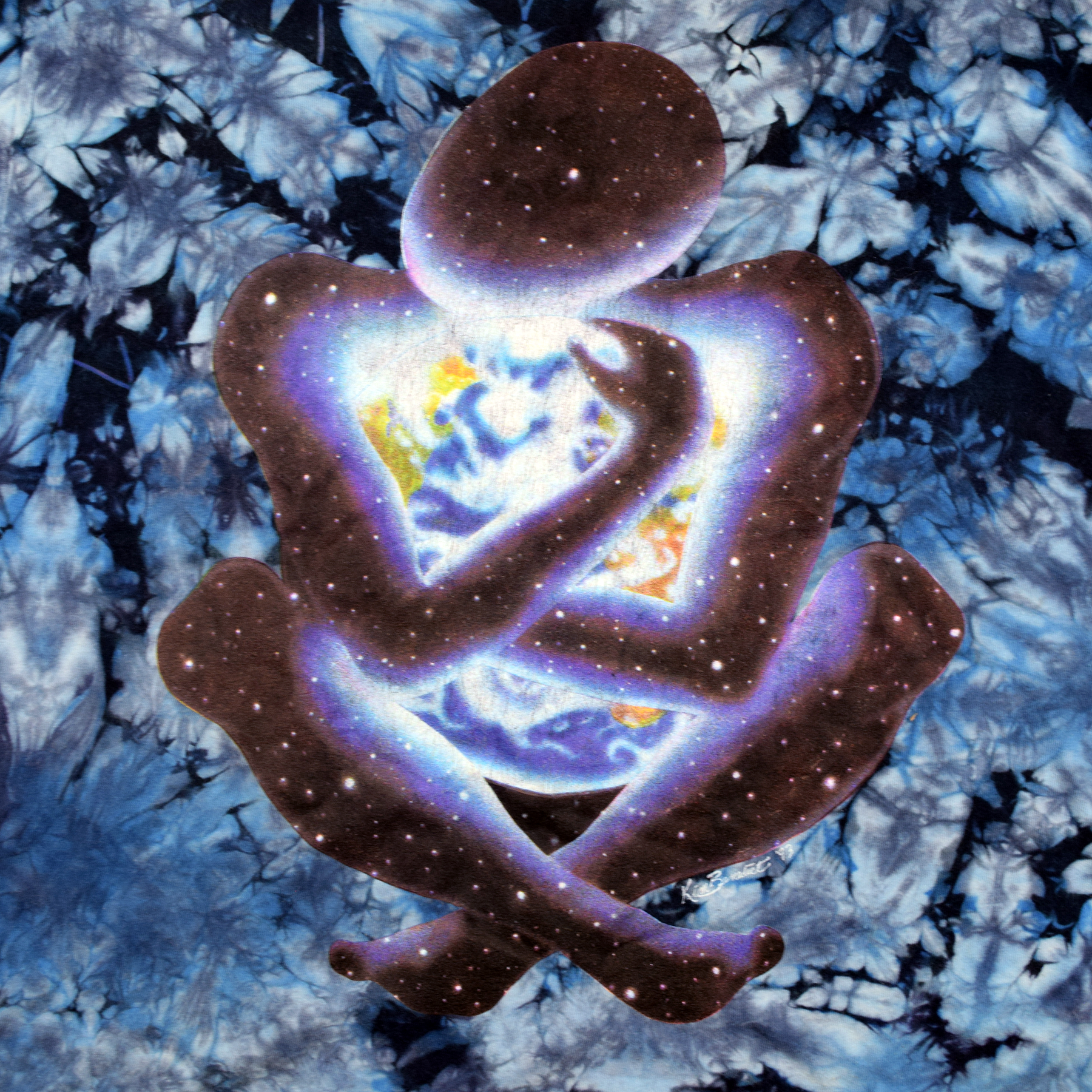 Vintage 1993 Grateful Dead Era Tie Dye Alien Galaxy Tee