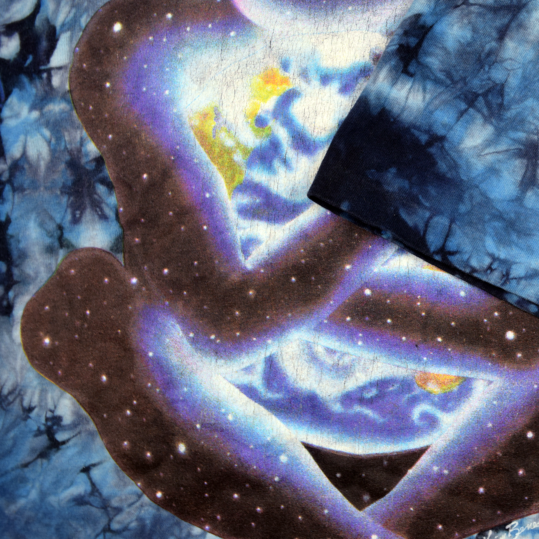 Vintage 1993 Grateful Dead Era Tie Dye Alien Galaxy Tee