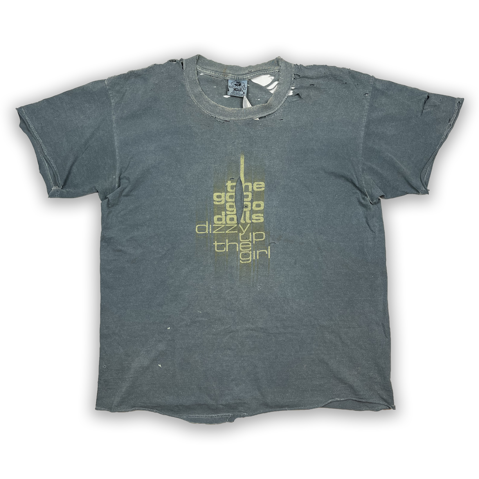 Vintage 1998 Goo Goo Dolls Dizzy Up The Girl Thrashed Promo Tee
