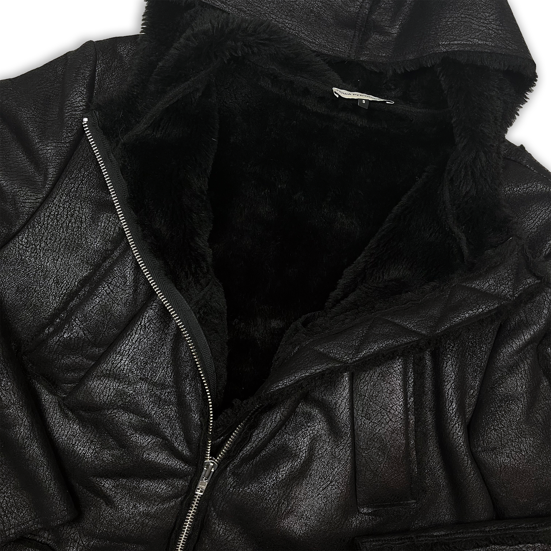 Gosha Rubchinskiy Faux Fur Leather Jacket