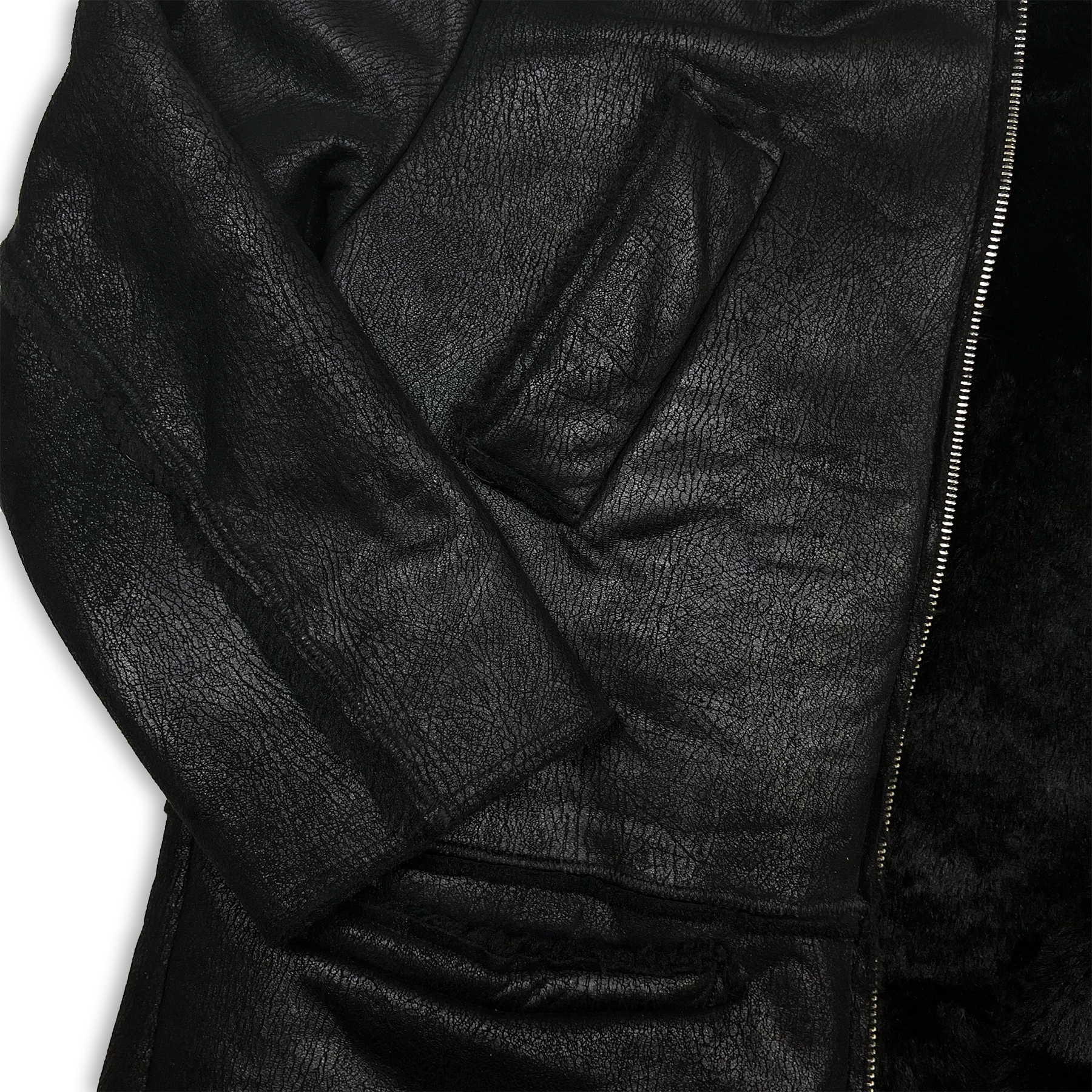 Gosha Rubchinskiy Faux Fur Leather Jacket