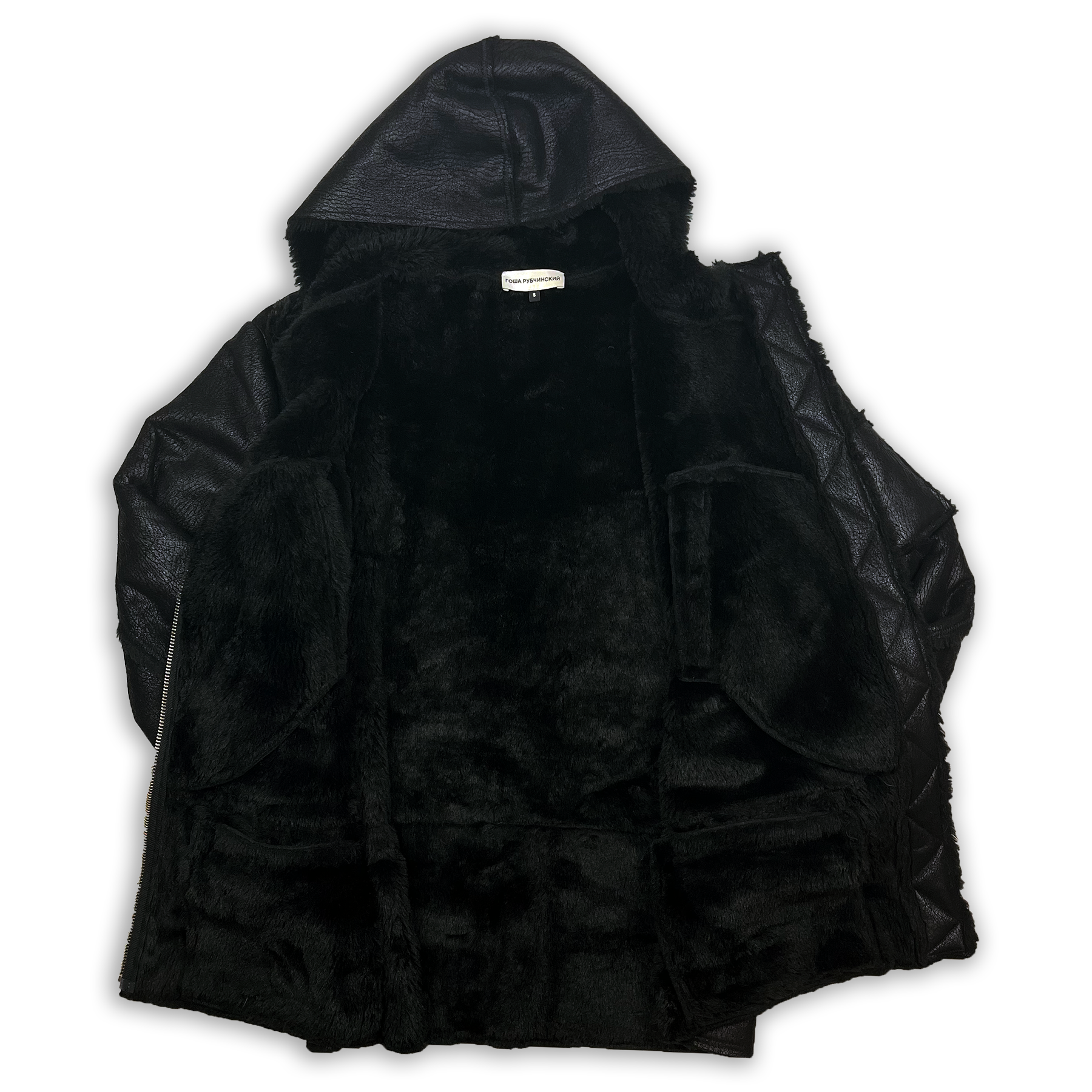 Gosha Rubchinskiy Faux Fur Leather Jacket