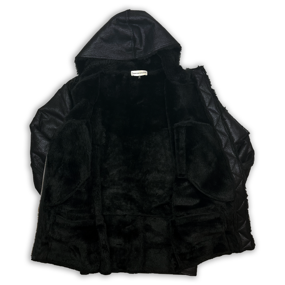 Gosha Rubchinskiy Faux Fur Leather Jacket