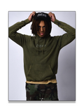 Heir Portland FW19 Overdyed Olive Bones Logo Hoodie