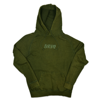 Heir Portland FW19 Overdyed Olive Bones Logo Hoodie