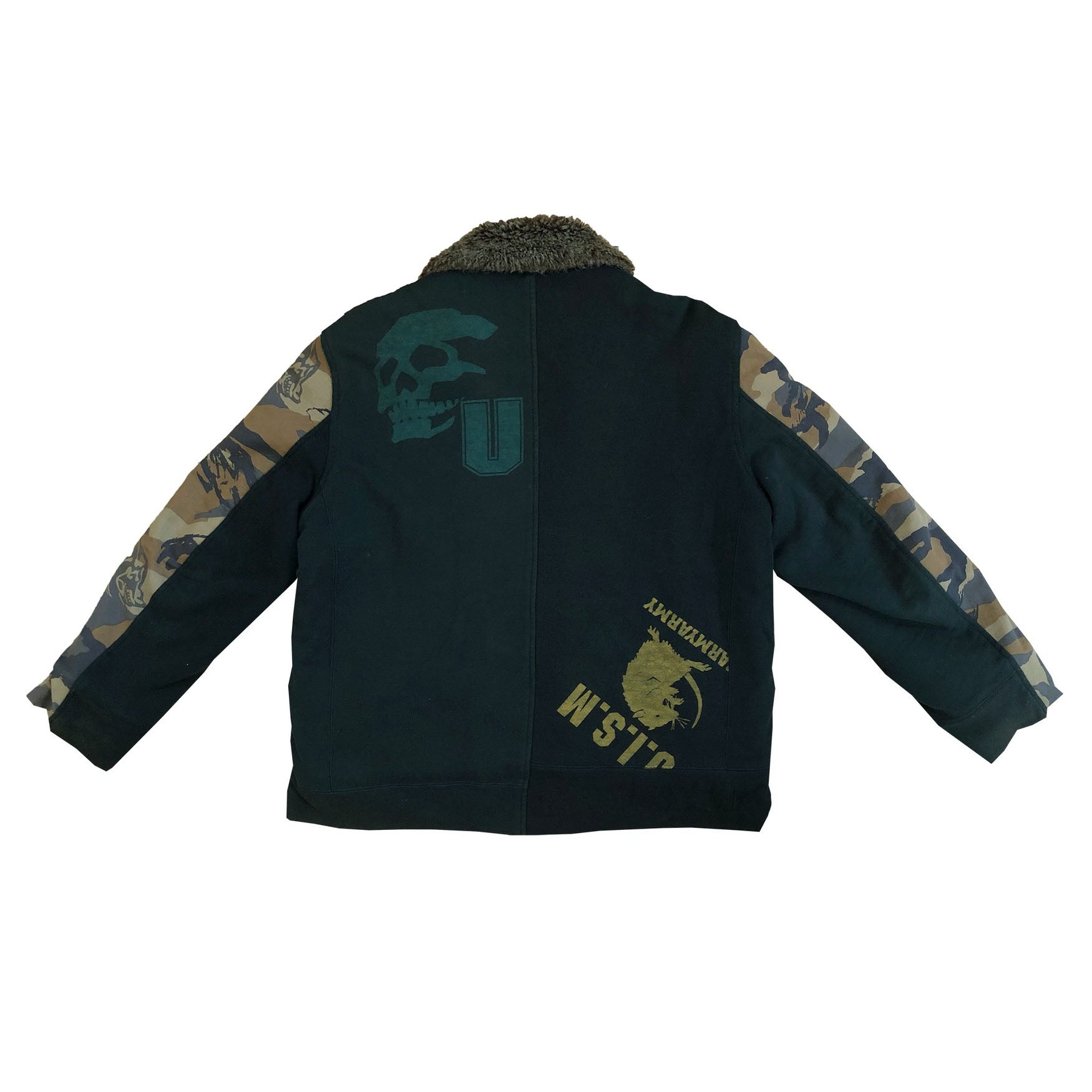 Undercover AW03 Paper Doll Hybrid Bush Laden Fur Lined Camo Jacket