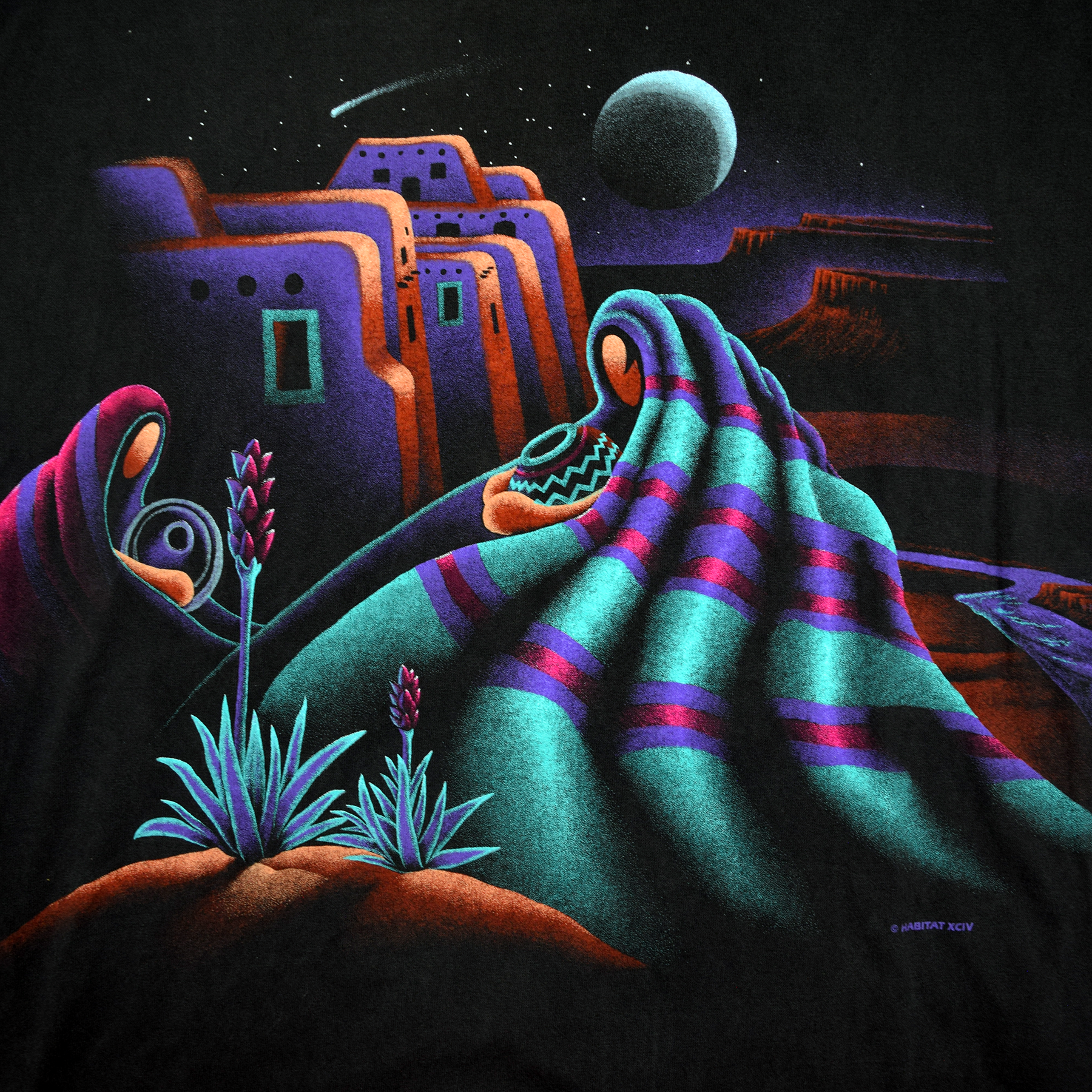 Vintage 1994 Arizona Adobe Desert Scene AOP Tee