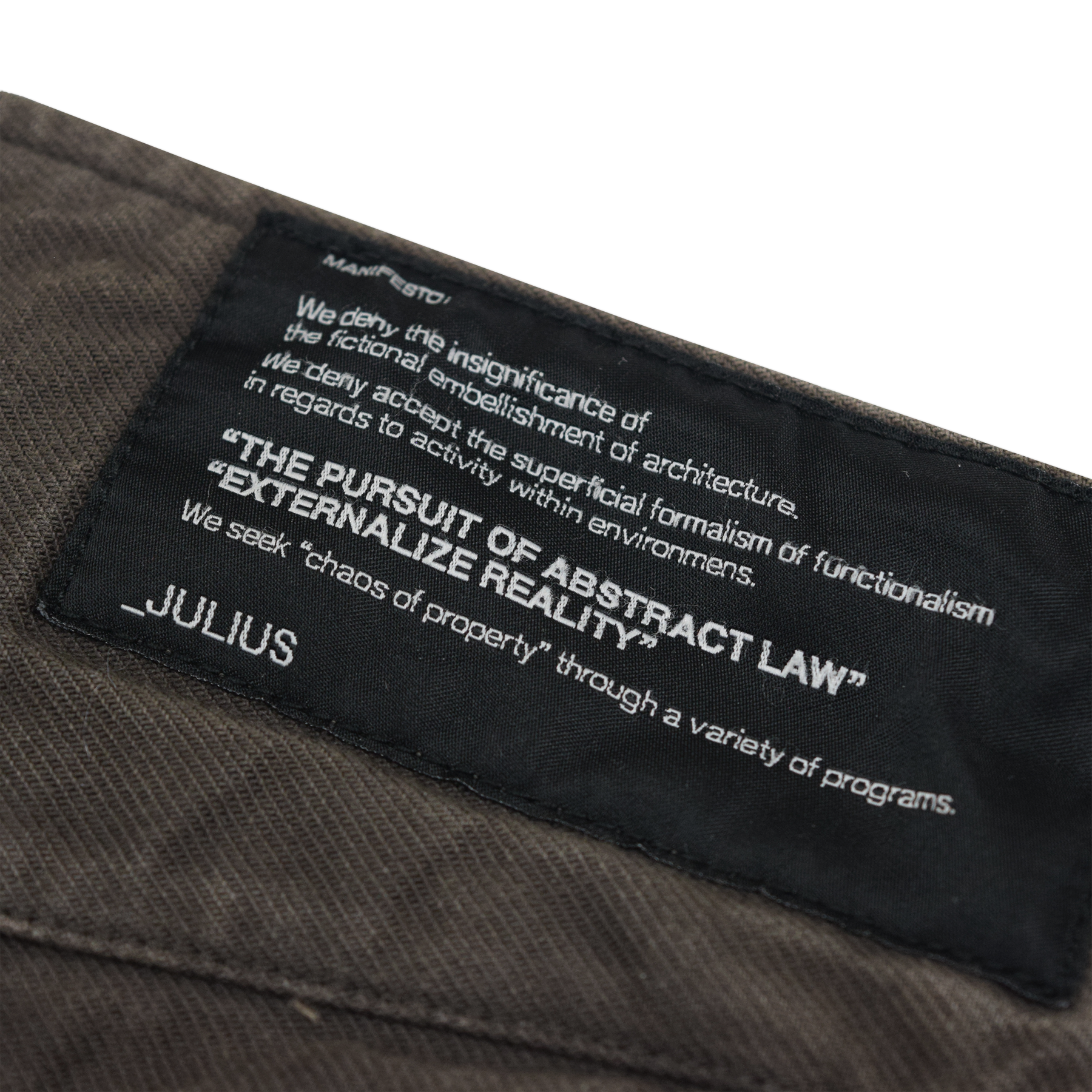Julius FW10 Gas Mask Cargo Pants