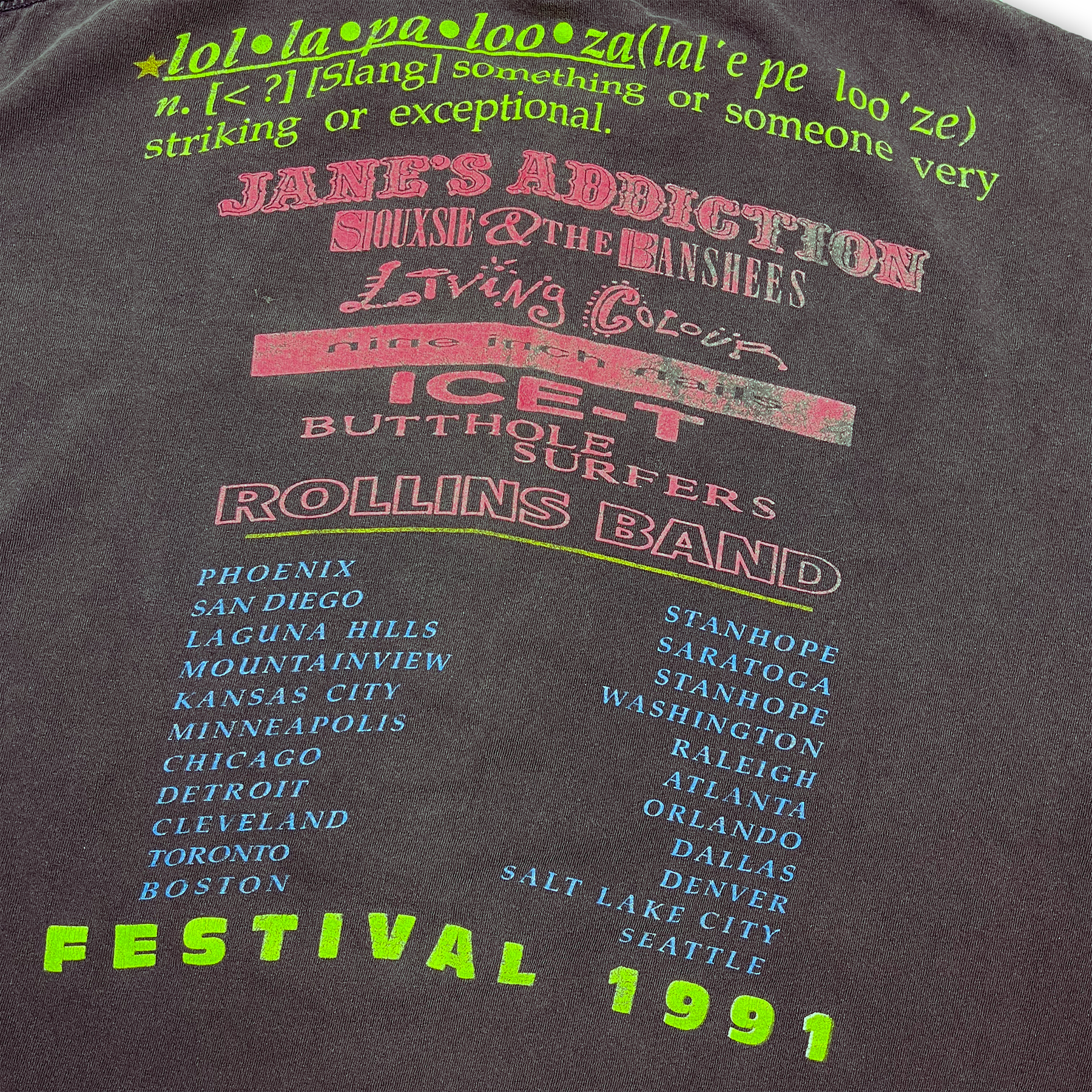Vintage 1991 Lollapalooza Tee