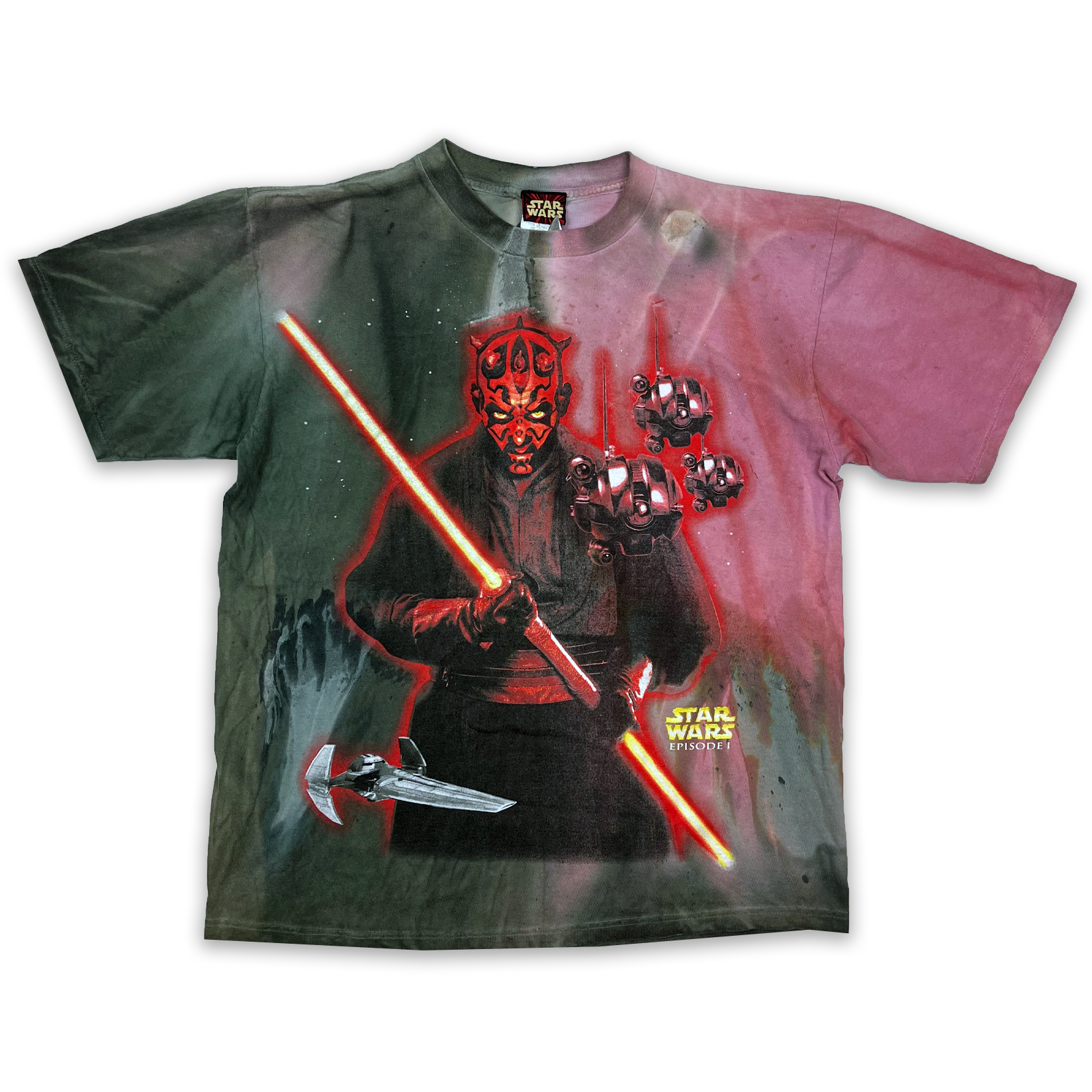 Vintage 1999 Star Wars: The Phantom Menace Darth Maul AOP Tee