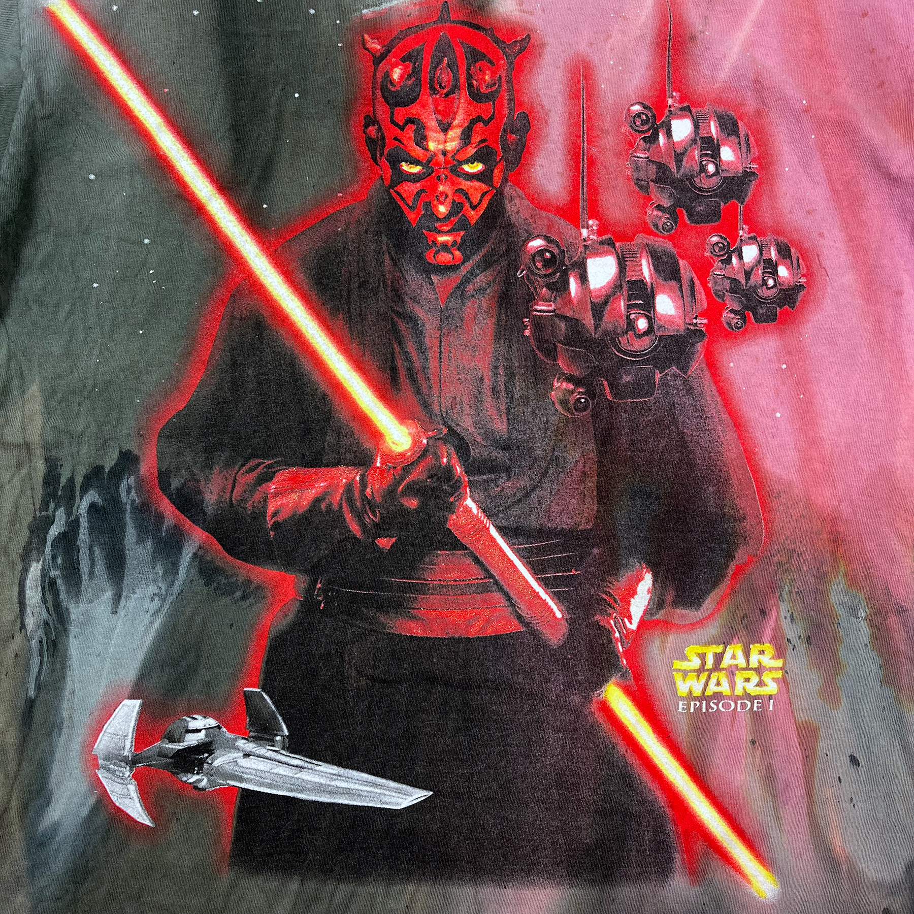 Vintage 1999 Star Wars: The Phantom Menace Darth Maul AOP Tee