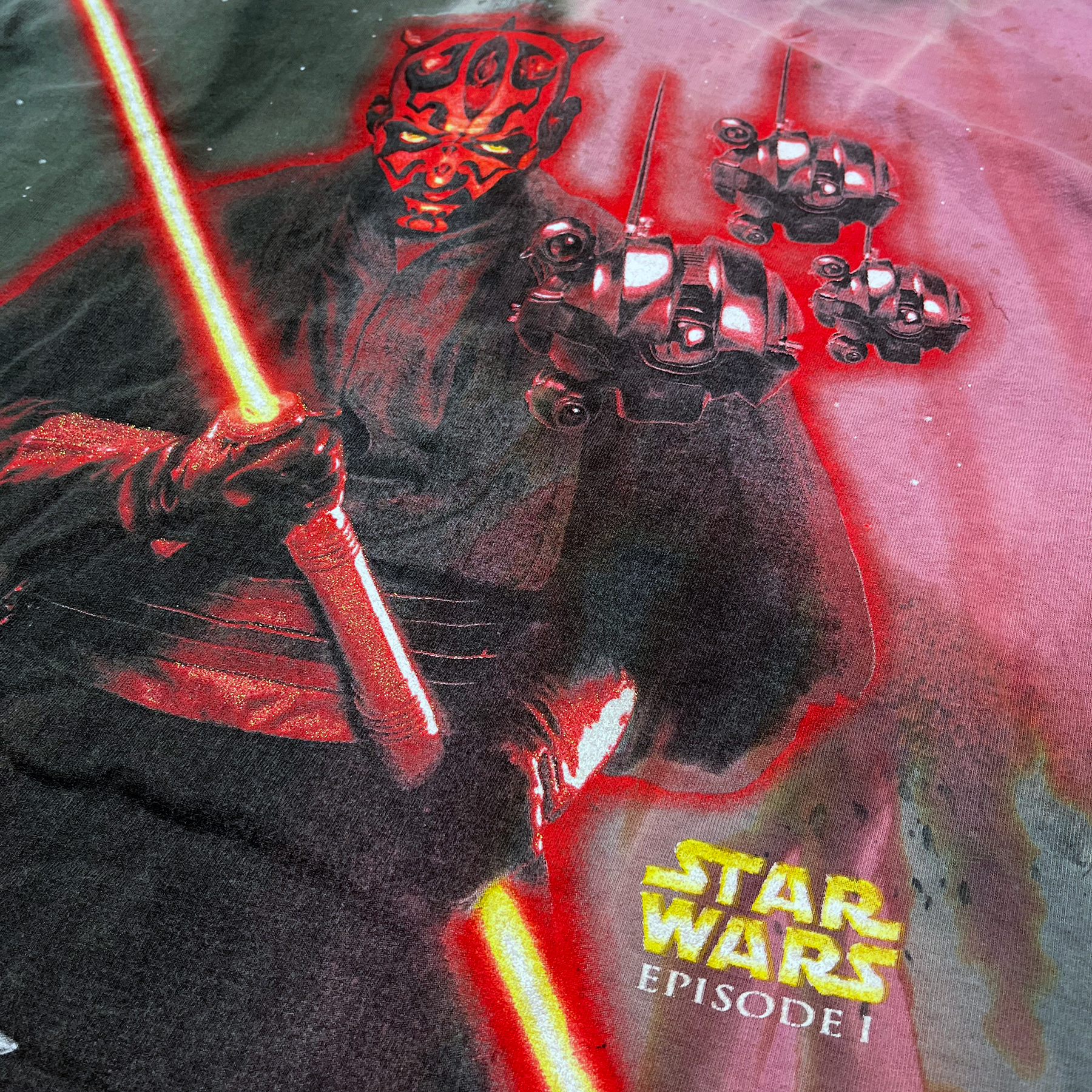 Vintage 1999 Star Wars: The Phantom Menace Darth Maul AOP Tee