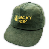 Vintage 90s Milky Way Corduroy Trucker Hat