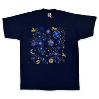 Vintage 1990s California Planet Earth Astrology Tee