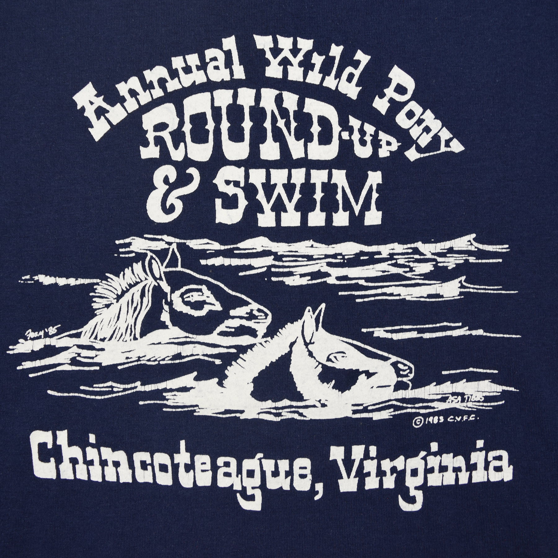 Vintage 1985 Cowboy Pony Round Up Rodeo Tee