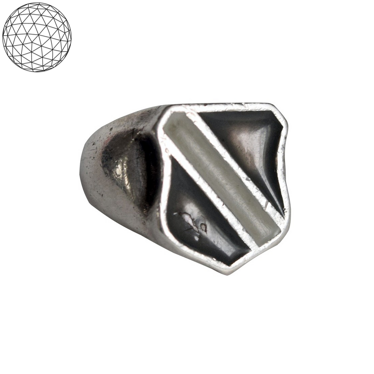 Number (N)ine SS01 'Time Migration' Silver Shield Ring