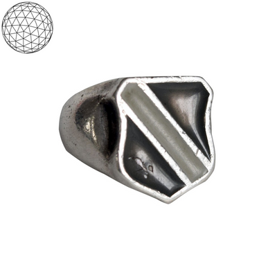 Number (N)ine SS01 'Time Migration' Silver Shield Ring