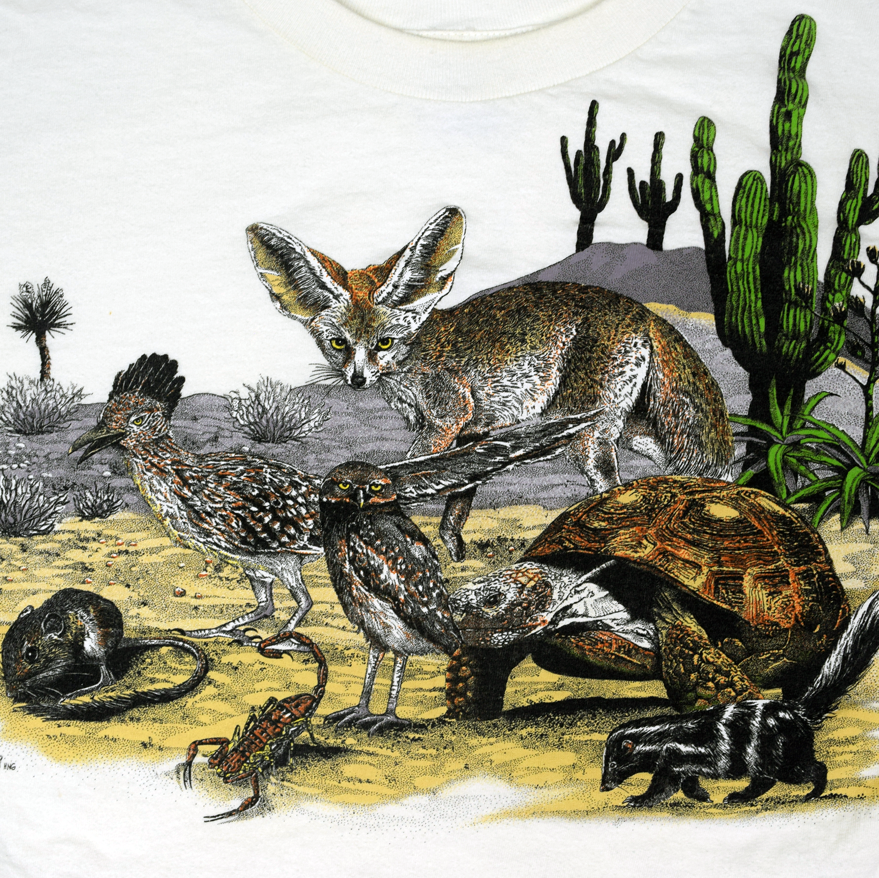 Vintage 1989 Harlequin Desert Art Tee