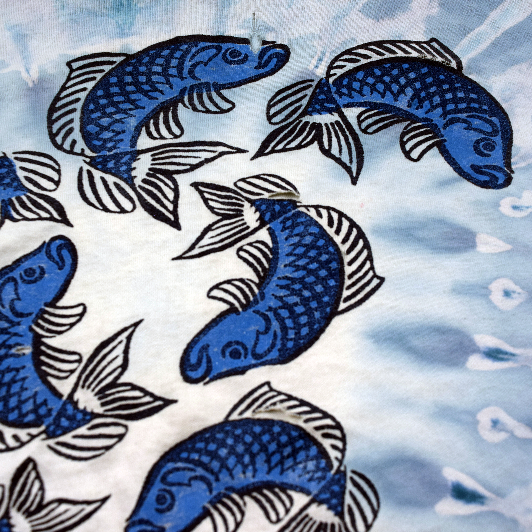Vintage 1996 Grateful Dead Era Tie Dye Koi Fish Tee