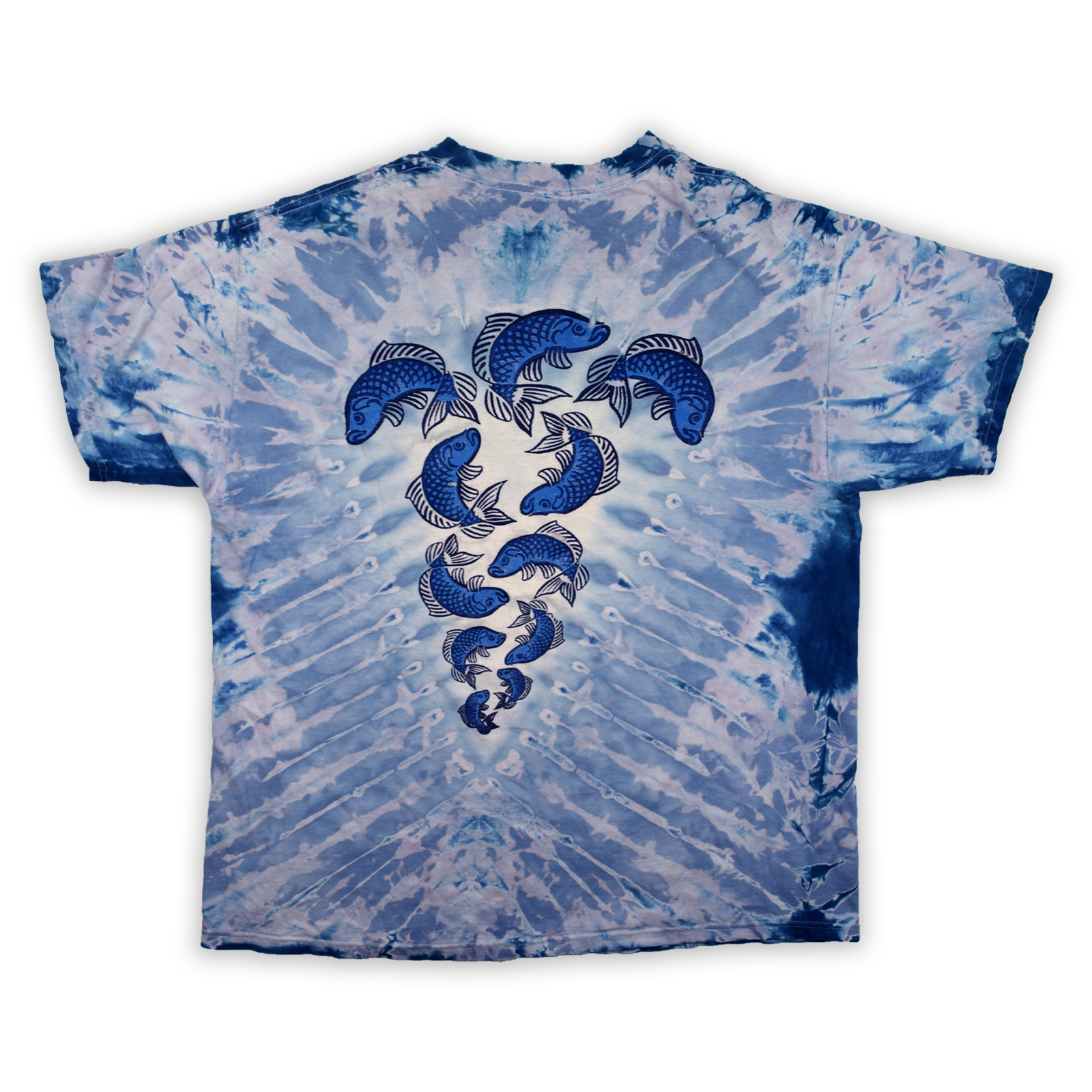 Vintage 1996 Grateful Dead Era Tie Dye Koi Fish Tee