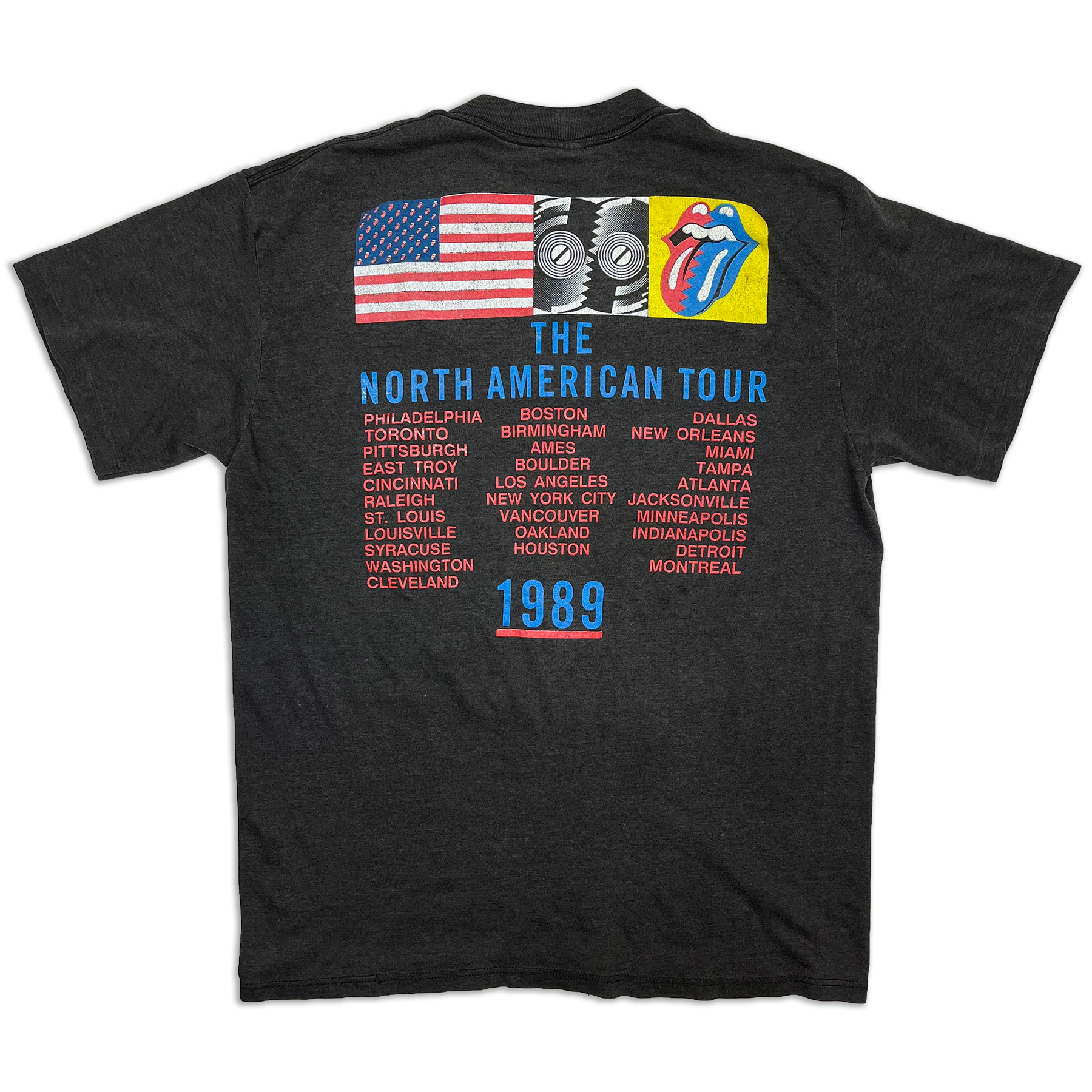 Vintage 1989 Rolling Stones Steel Wheels NA Tour Tee