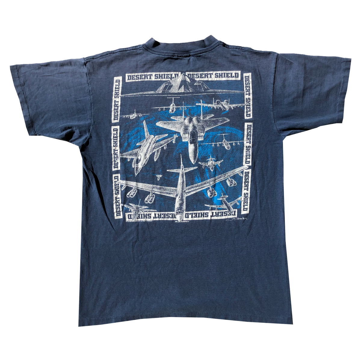 Vintage 1990 Desert Shield Air Force Fleet Tee