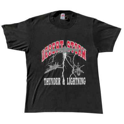 Vintage 1991 Desert Storm Thunder & Lightning Tee