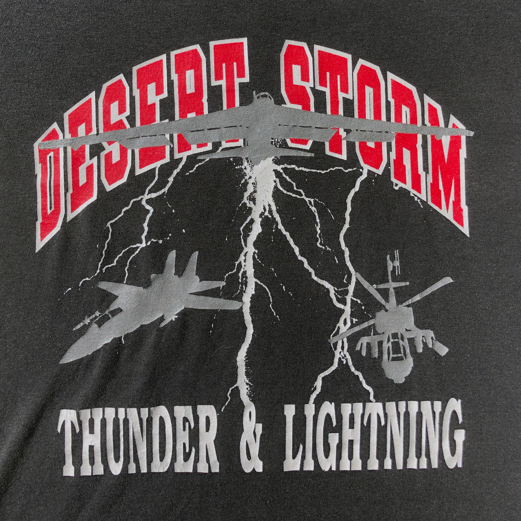 Vintage 1991 Desert Storm Thunder & Lightning Tee
