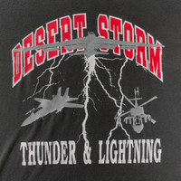 Vintage 1991 Desert Storm Thunder & Lightning Tee