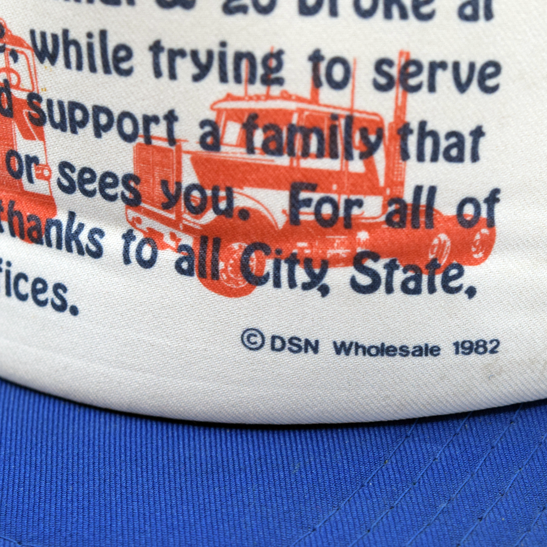 Vintage 1982 Slogan Trucker Hat