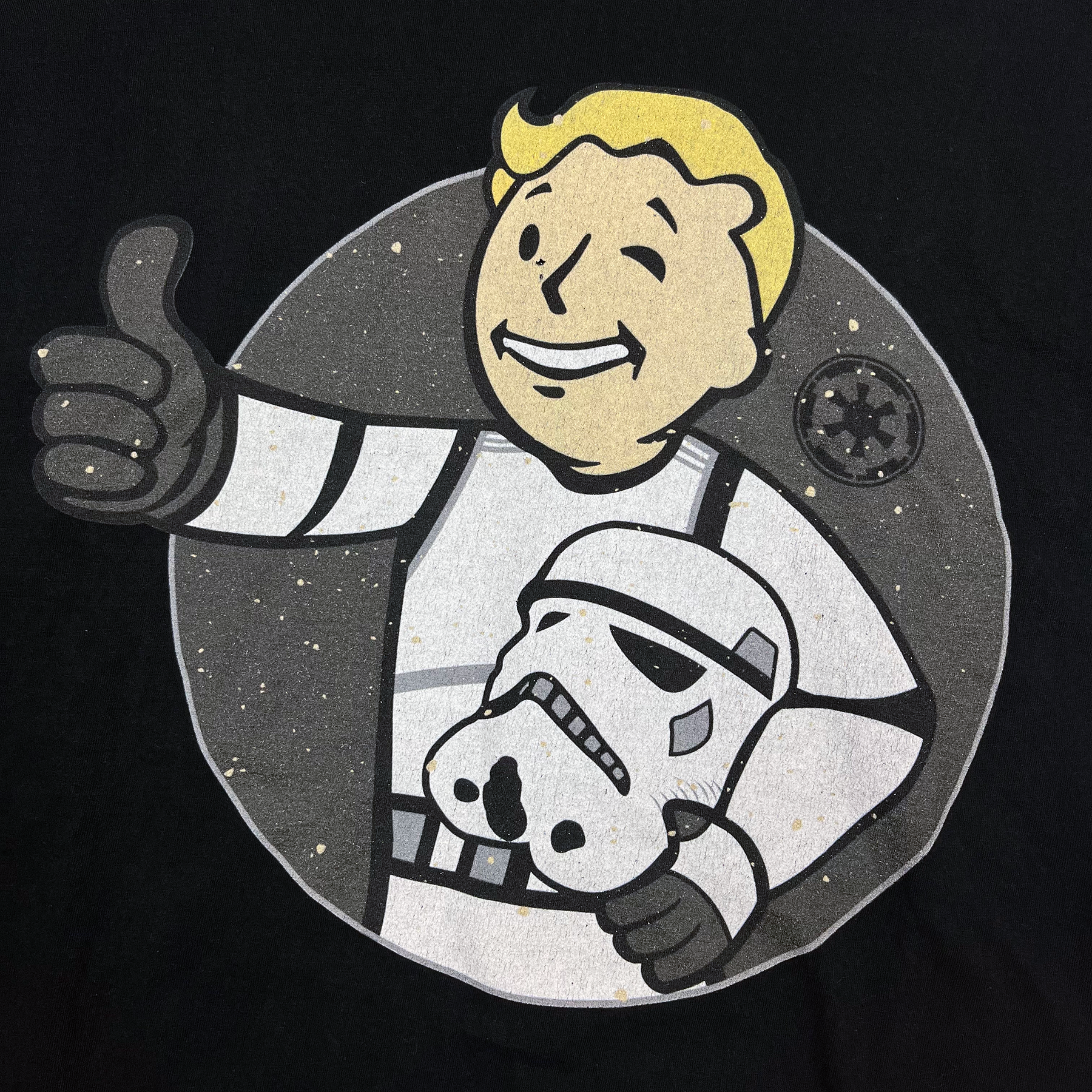 Vintage Bootleg Star Wars Storm Trooper x Fallout Vault Boy Tee