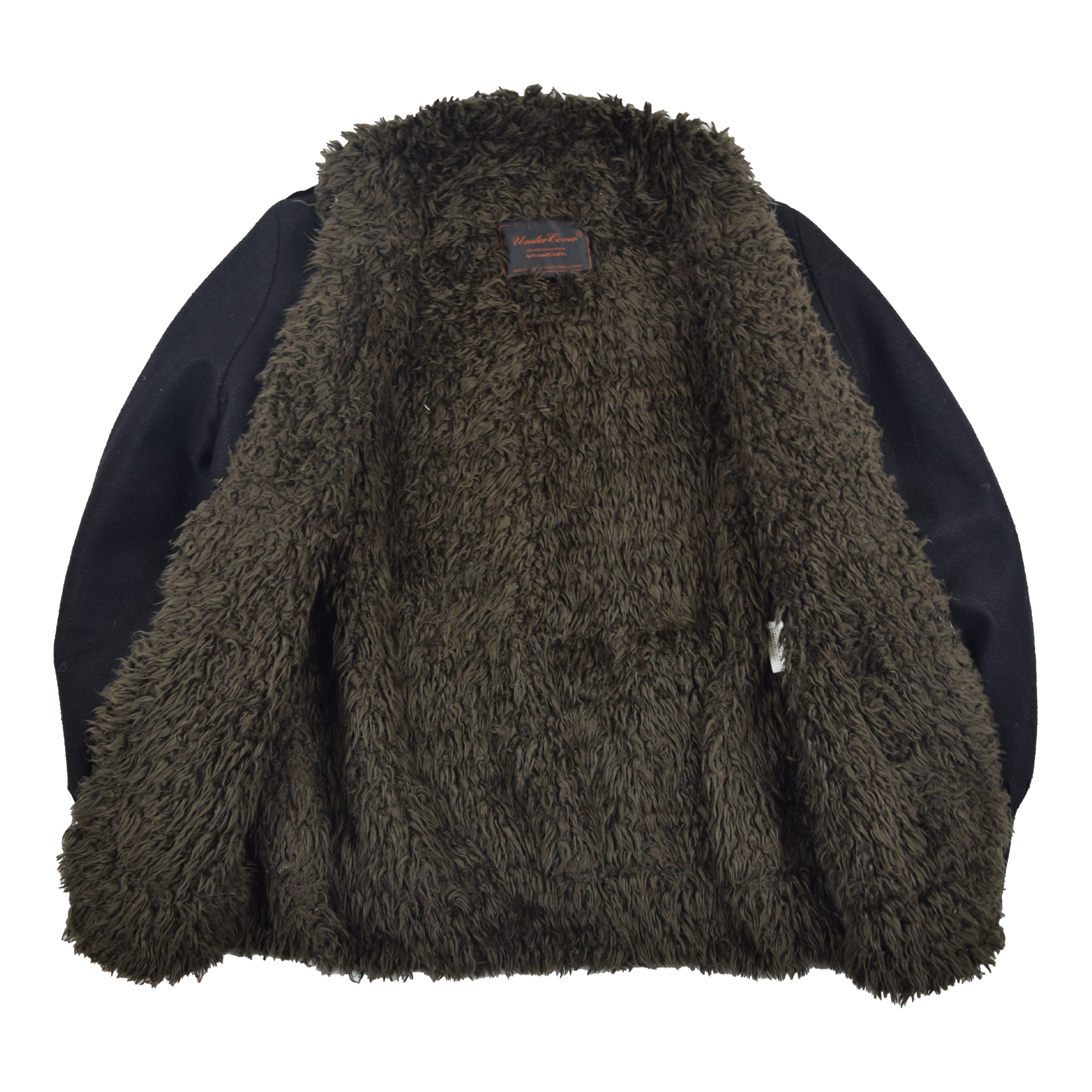 Undercover AW05 Arts and Crafts Laser Cut Design Boa Fur Jacket